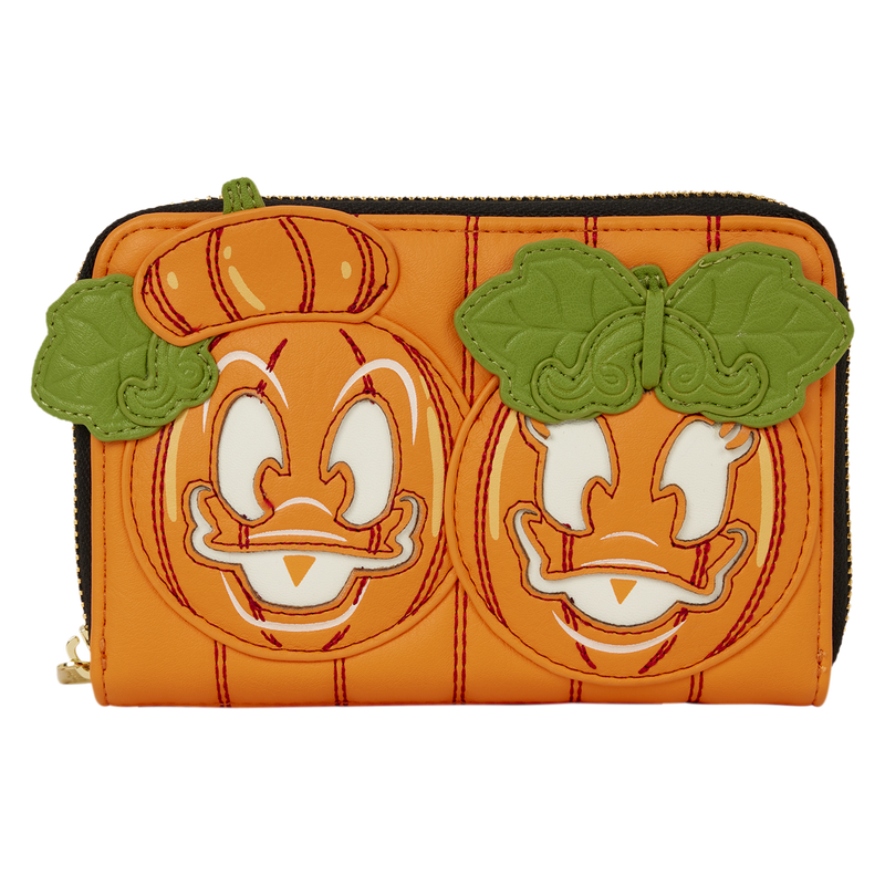 Donald & Daisy Jack-o'-Lantern Exclusive Glow Zip Around Wallet, , hi-res view 1
