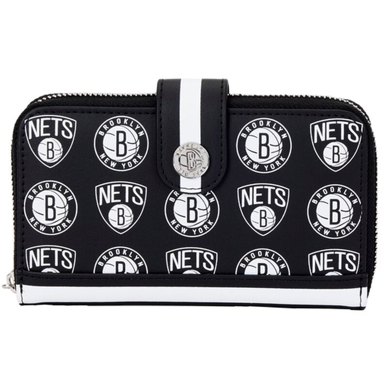 NBA Brooklyn Nets Logo Zip Around Wallet, , hi-res image number 1