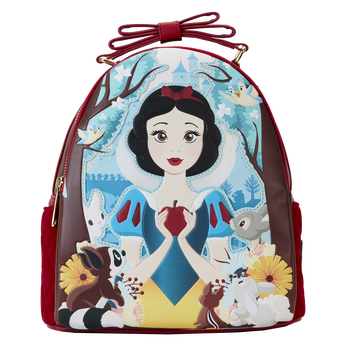 Snow White Classic Apple Quilted Velvet Mini Backpack, Image 1