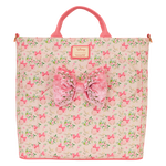 Minnie Mouse Floral All Over Print Convertible Backpack Tote Crossbody Bag image