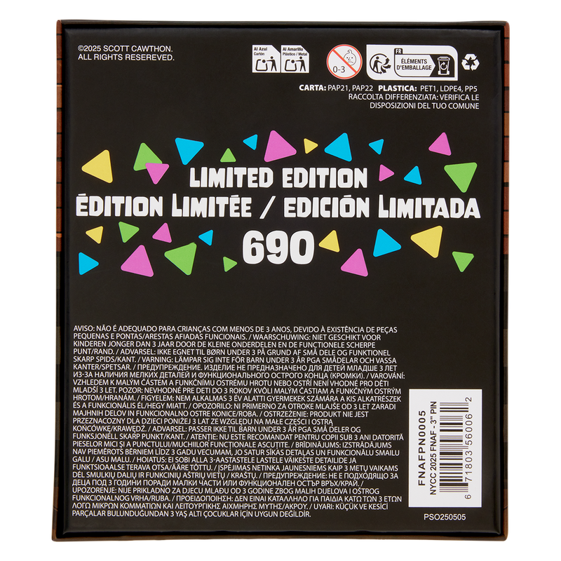 NYCC Limited Edition Five Nights At Freddy's Foxy 3" Collector Box Sliding Pin, , hi-res view 5