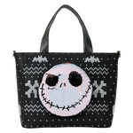 The Nightmare Before Christmas Jack Skellington Reversible Sequins Tote Crossbody Bag With Coin Bag