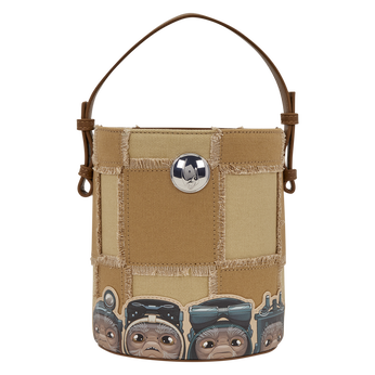 The Mandalorian Grogu & Anzellan Drawstring Bucket Crossbody Bag with Coin Bag, Image 1