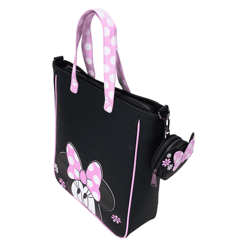 Minnie Mouse Floral Rock The Dots Tote Crossbody Bag With Coin Bag, , hi-res view 4