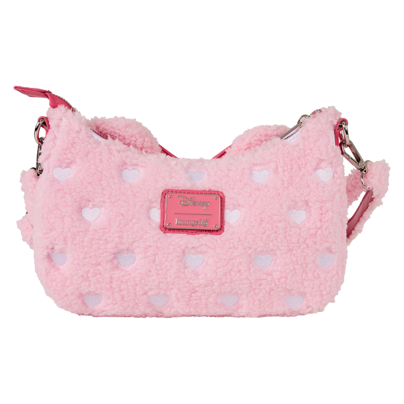 Minnie Mouse Exclusive Hearts Strawberry Scented Sherpa Crossbody Bag, , hi-res view 5