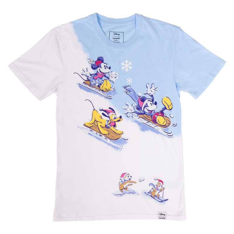 完売前に【LOUNGE FLY】Winter Wonderland ミッキー&フレンズ Mickey & Friends Winter Wonderland Unisex Tee | Loungefly