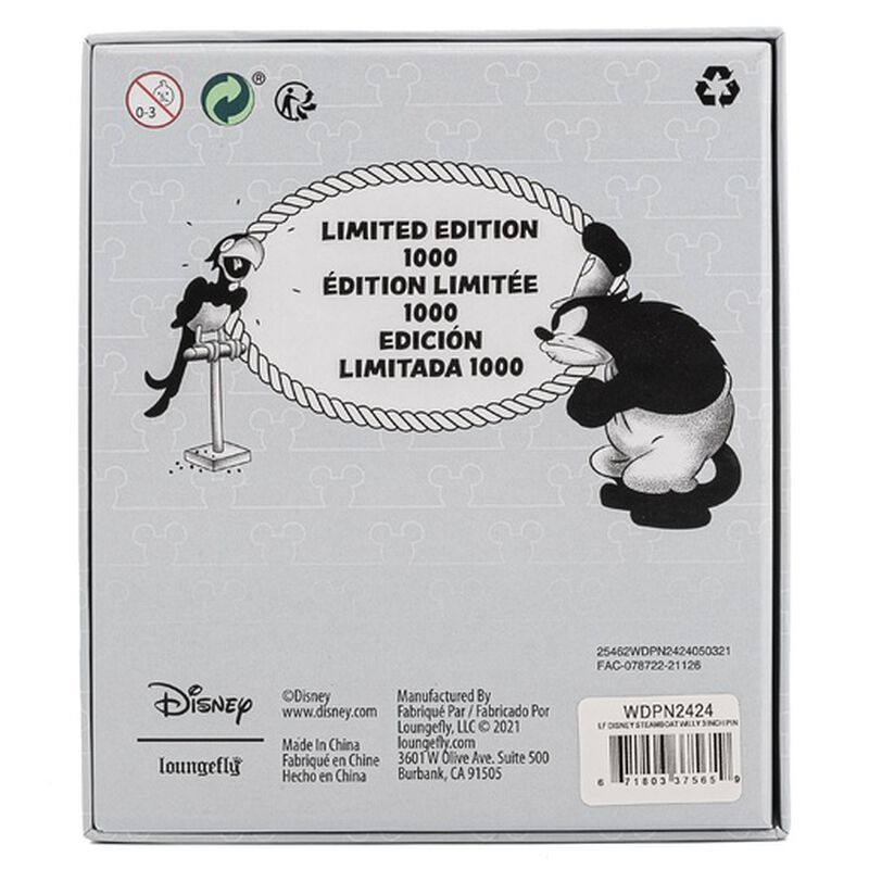Disney Steamboat Willie Collector Box Moving Enamel Pin, , hi-res view 5
