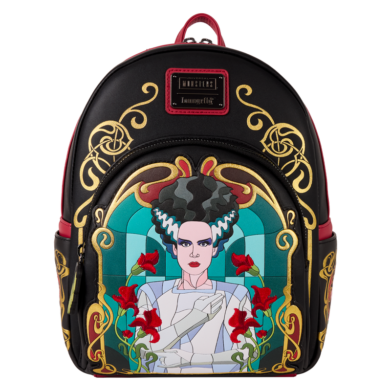 Universal Monsters The Bride Of Frankenstein Stained Glass Mini Backpack, , hi-res view 1