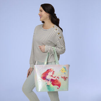 The Little Mermaid Ariel, Flounder, & Sebastian Tote Bag with Coin Bag LFlifestyle1 view 2