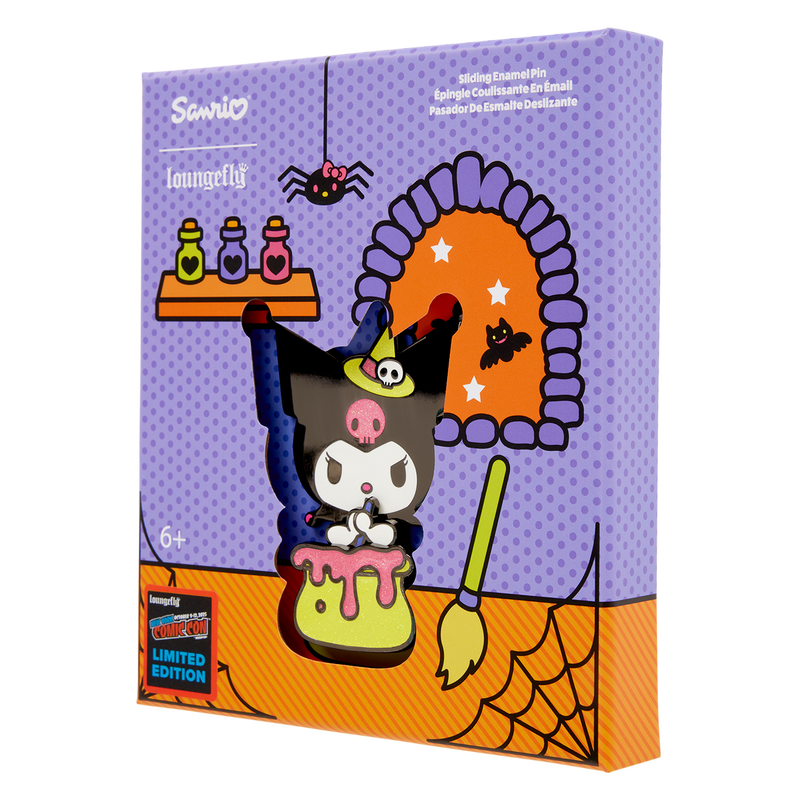 NYCC Limited Edition  Kuromi 3" Collector Box Sliding Pin - Sanrio, , hi-res view 4