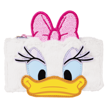 Daisy Duck 85th Anniversary Sequin Plush Cosplay Large Card Holder, Image 1