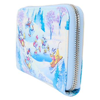 Mickey & Friends Winter Wonderland Scene Zip Around Wallet, Image 2