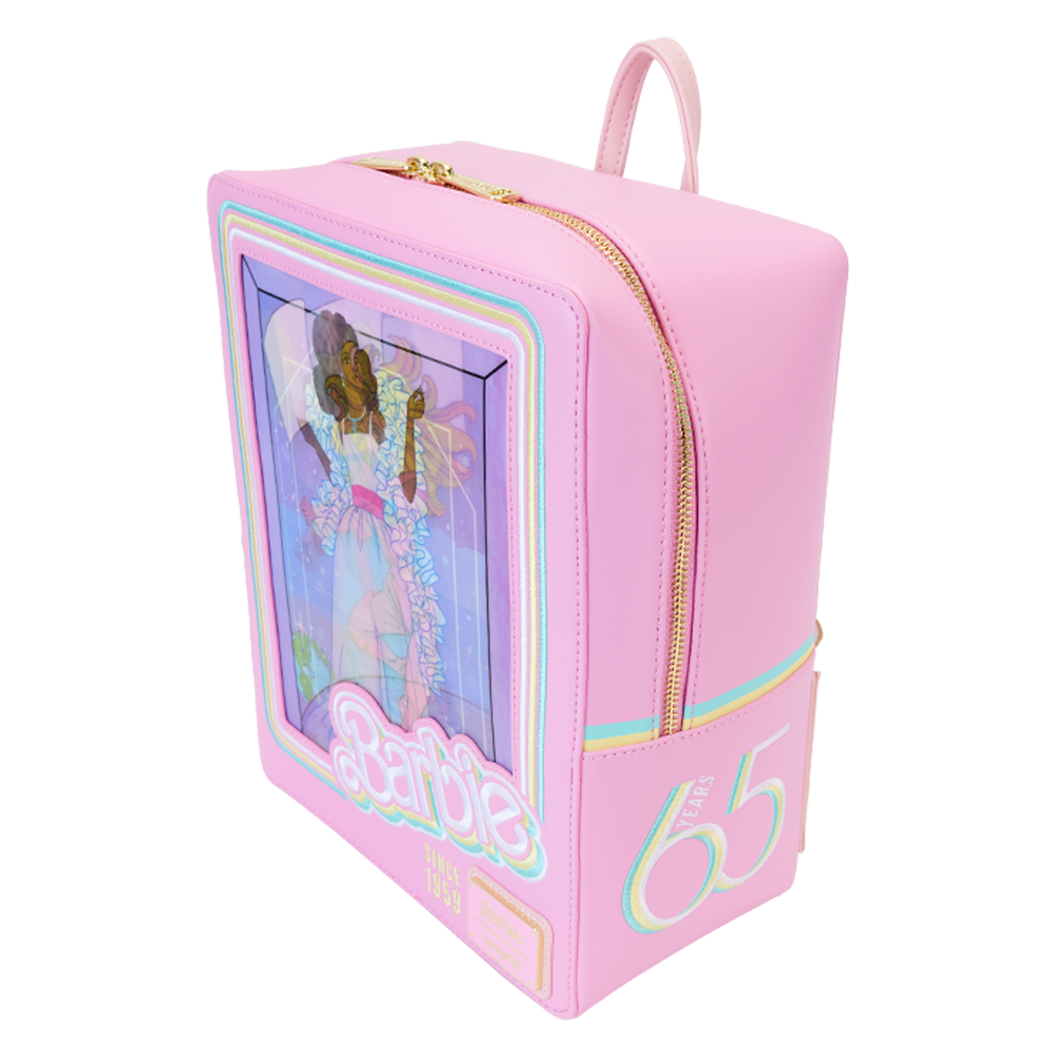 MTBK0013-LFBARBIEDOLLBOXTRIPLELENTICULARMINIBACKPACK0056QUARTER