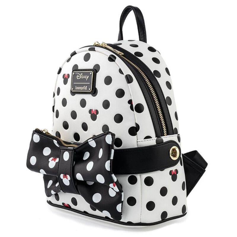 Disney Minnie Mouse Black & White Polka Dot Bow Mini Backpack with Fanny Pack, , hi-res view 2