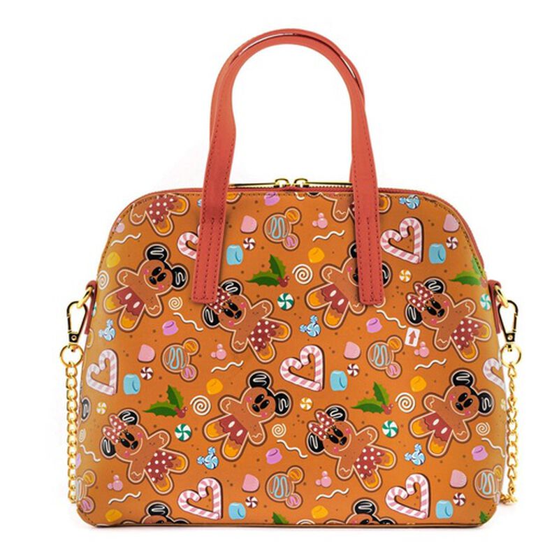 Disney Gingerbread Mickey and Minnie Mouse Crossbody Bag, , hi-res view 1