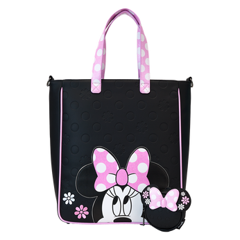 Minnie Mouse Floral Rock The Dots Tote Crossbody Bag With Coin Bag, Image 1