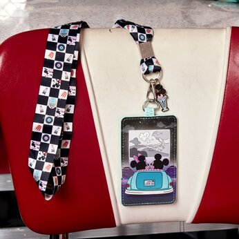 Mickey & Minnie Date Night Drive-In Lanyard With Card Holder, Image 2