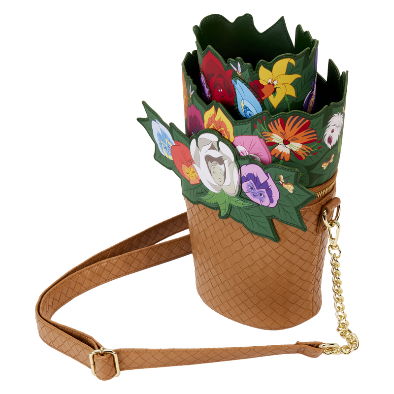 Alice In Wonderland Exclusive Singing Flower Basket Crossbody Bag, , hi-res view 4