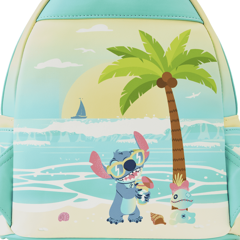 Loungefly Disney Stitch Sandcastle Beach Surprise Mini Backpack Disney Stitch Sandcastle Beach Surprise Loungefly New Travel  main image 4