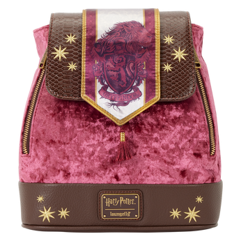 Exclusive Harry Potter Gryffindor Banner Velvet Mini Backpack, Image 1