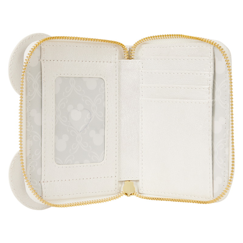 Minnie Mouse Iridescent Lace Wedding Zip Around Wallet, , hi-res view 7