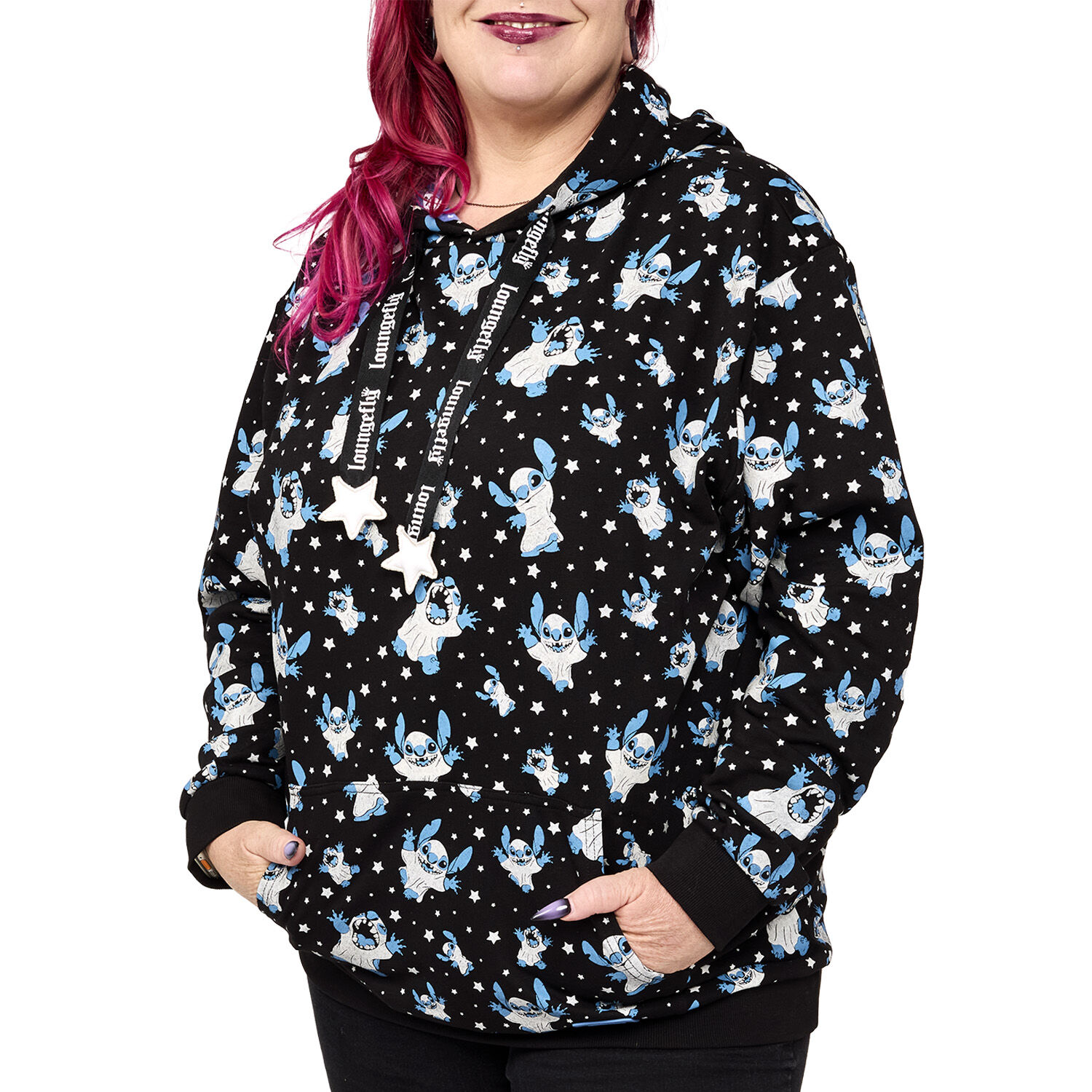 Stitch Ghost Costume All-Over Print Unisex Hoodie | Loungefly