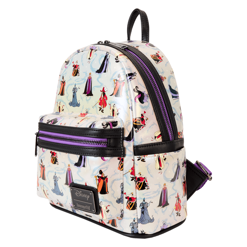 Disney Villains Iridescent All-Over Print Mini Backpack, , hi-res view 4