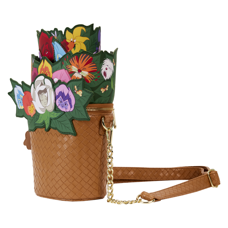 Alice In Wonderland Exclusive Singing Flower Basket Crossbody Bag, , hi-res view 3