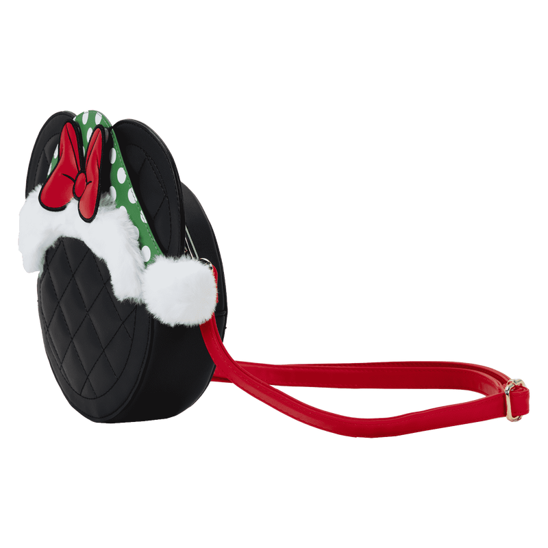 Minnie Mouse Polka Dot Santa Hat Quilted Crossbody Bag, , hi-res view 2