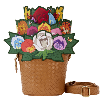 Alice In Wonderland Exclusive Singing Flower Basket Crossbody Bag, Image 1