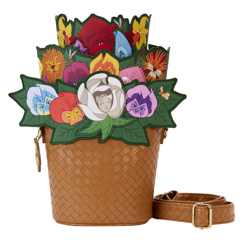 Alice In Wonderland Exclusive Singing Flower Basket Crossbody Bag, , hi-res view 1