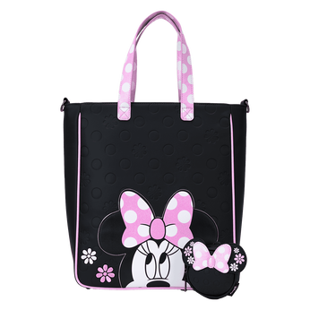 Minnie Mouse Floral Rock The Dots Tote Crossbody Bag With Coin Bag, Image 1