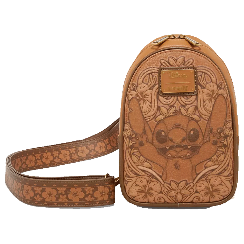 Disney Lilo & Stitch Tonal Stitch Carving Crossbody Sling  display picture 3