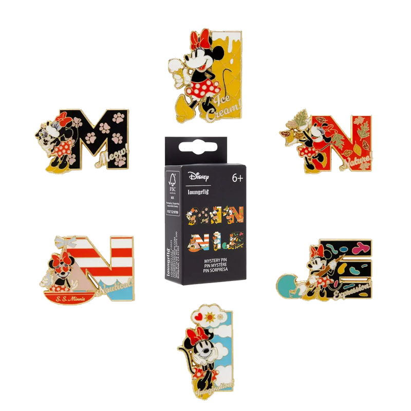 Minnie Mouse Letters Blind Box Enamel Pin - Disney, , hi-res view 1