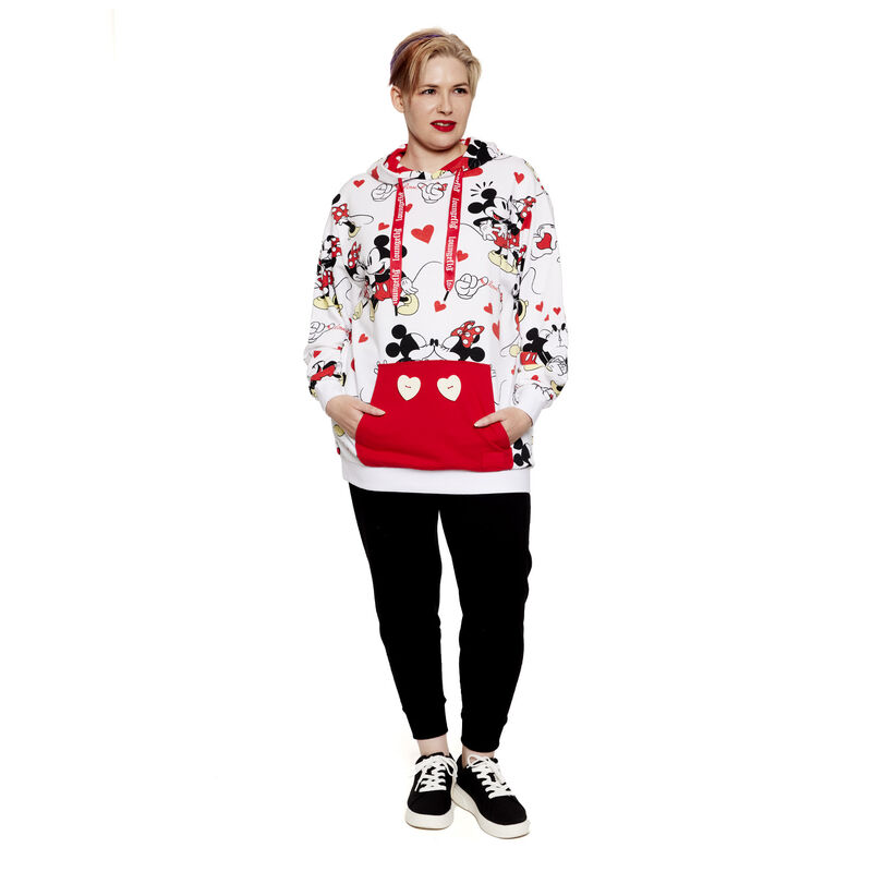 Mickey and Minnie Mouse In Love Hoodie, , hi-res image number 6