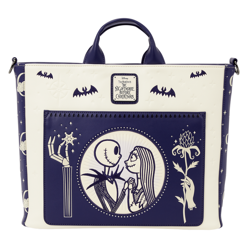 The Nightmare Before Christmas Jack Skellington & Sally Night Sky Convertible Backpack and Tote Crossbody Bag, , hi-res view 1