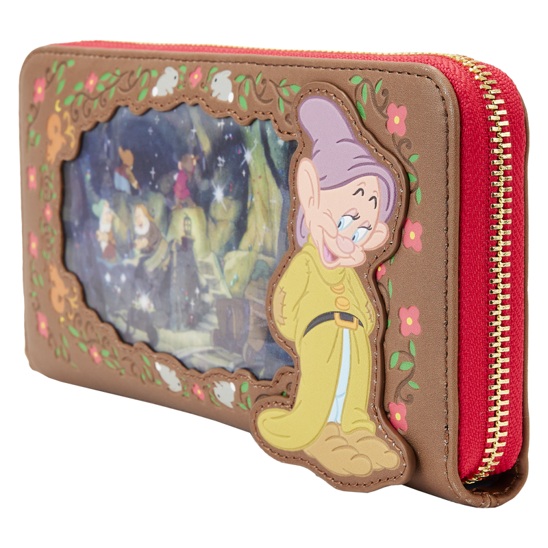 Snow White Lenticular Princess Series Zip Around Wristlet Wallet, , hi-res view 5