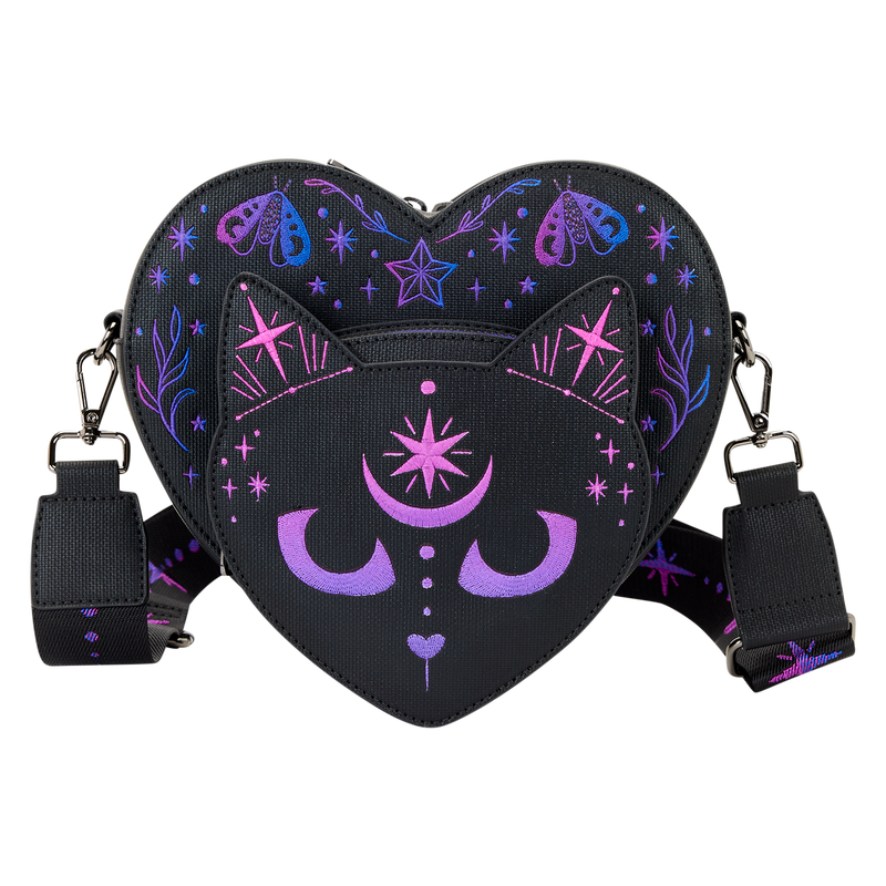 Loungefly Neon Cat Heart Figural Crossbody Bag, , hi-res view 1