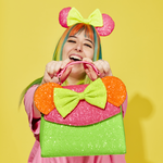 Minnie Mouse Exclusive Color Block Neon Sequin Crossbody Bag, , hi-res view 3