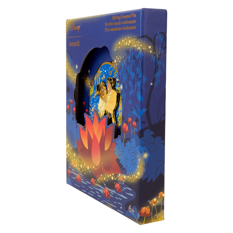 The Princess And The Frog 15th Anniversary Tiana & Naveen Glow 3" Collector Box Sliding Pin, , hi-res view 4