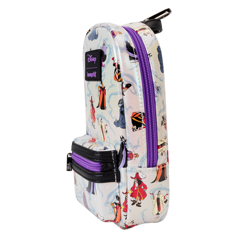 Disney Villains Iridescent All-Over Print Stationery Mini Backpack Pencil Case, , hi-res view 3