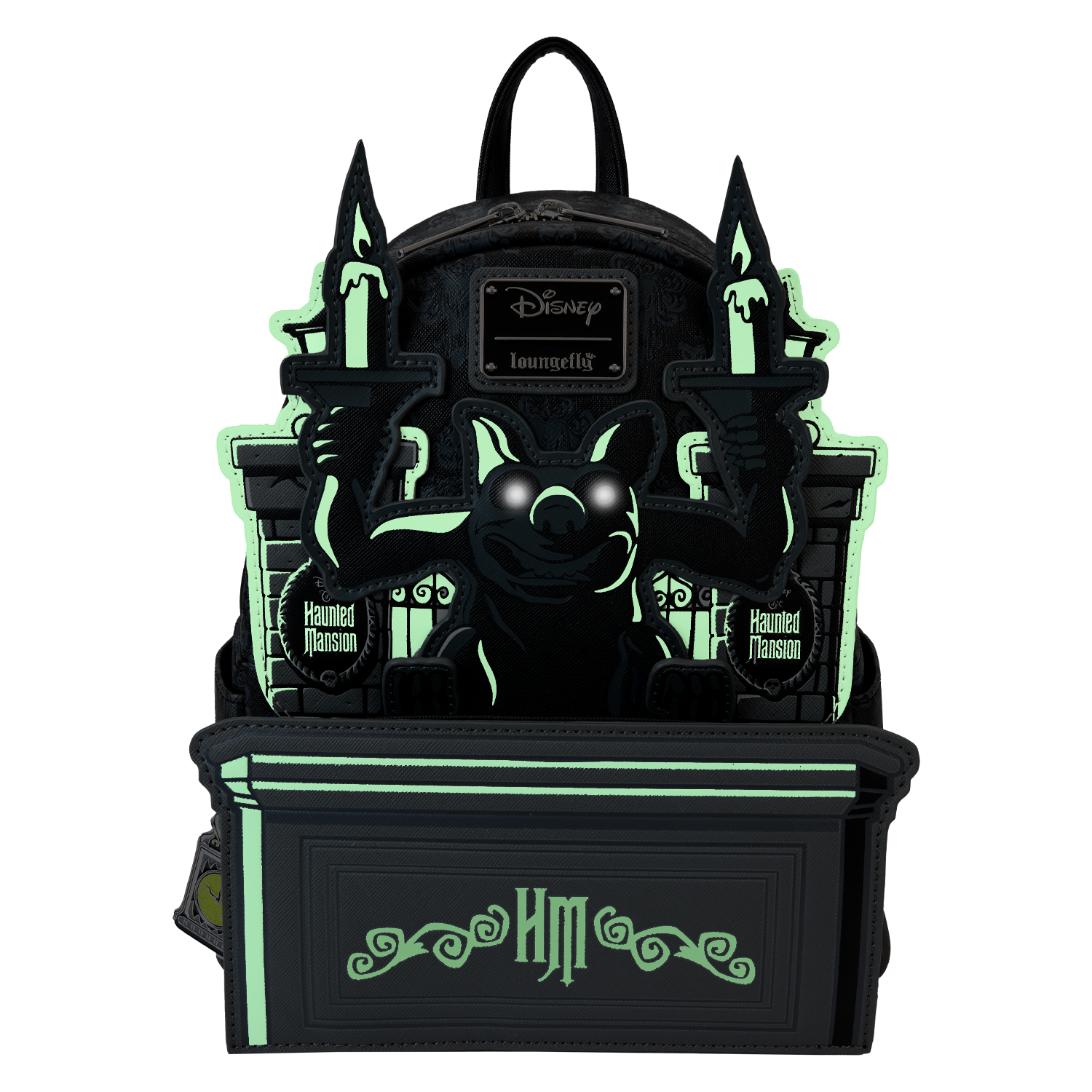 The Haunted Mansion Gargoyle Wallpaper Light Up Glow Mini Backpack