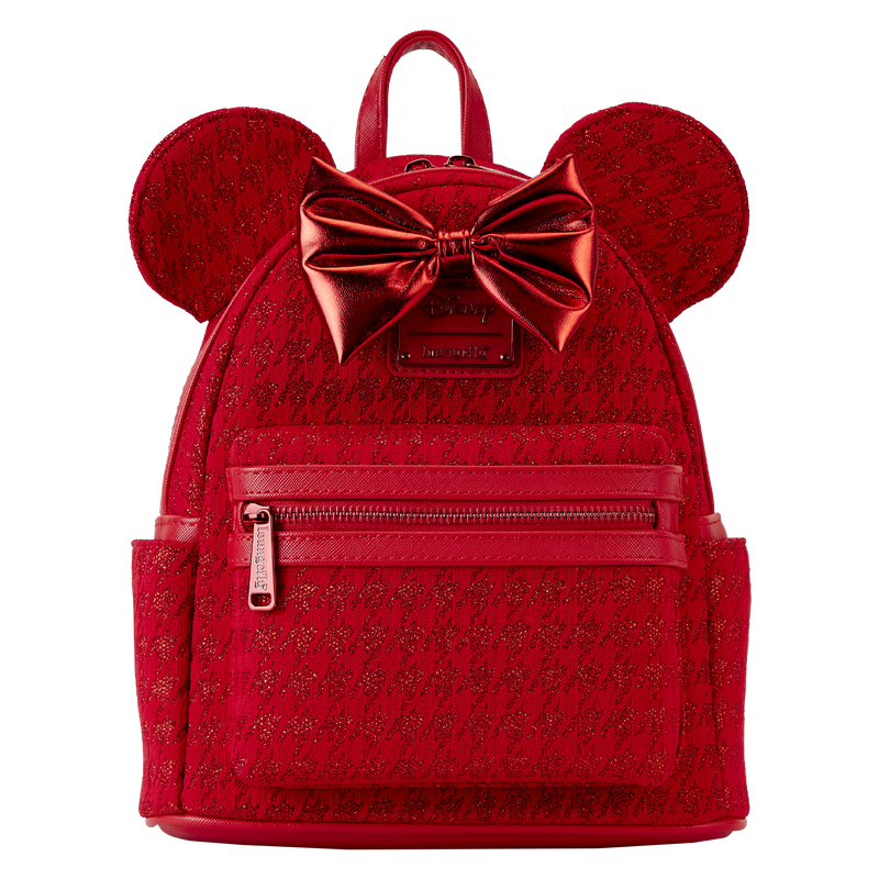 Minnie Mouse Exclusive Red Glitter Tonal Mini Backpack, , hi-res view 1