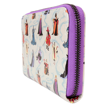 Disney Villains Iridescent All-Over Print Zip Around Wallet, Image 2