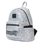 Loungefly 25th Anniversary Logo Holographic Silver Sequin Mini Backpack, , hi-res view 4