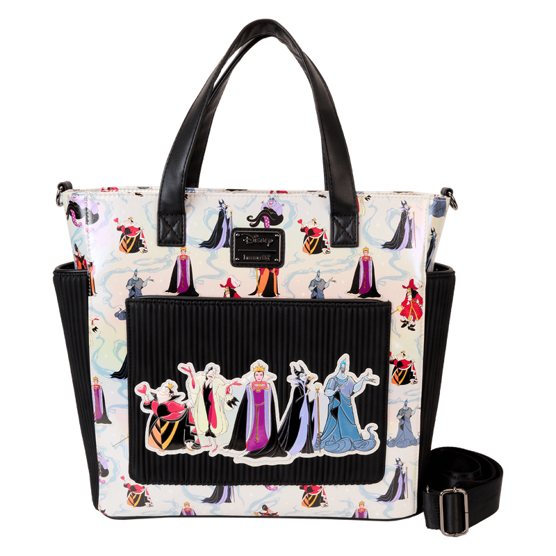 Disney Villains Iridescent All-Over Print Convertible Backpack & Tote Crossbody Bag, , hi-res view 1