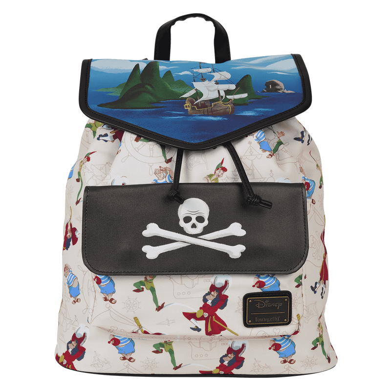 Peter Pan Exclusive Captain Hook Pirate Ship Drawstring Nylon Full-Size Backpack, , hi-res view 1