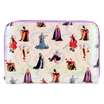 Disney Villains Iridescent All-Over Print Zip Around Wallet, Image 1