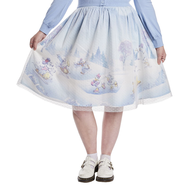 Stitch Shoppe Mickey & Friends Winter Snow Tulle Overlay Skirt, , hi-res view 1