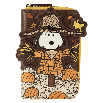 Peanuts Snoopy Scarecrow Cosplay Zip Around Wallet, Image 1